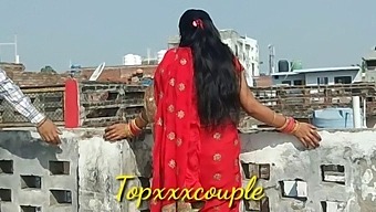 Hindi Couple Gets Intimate With Busty Neighbor